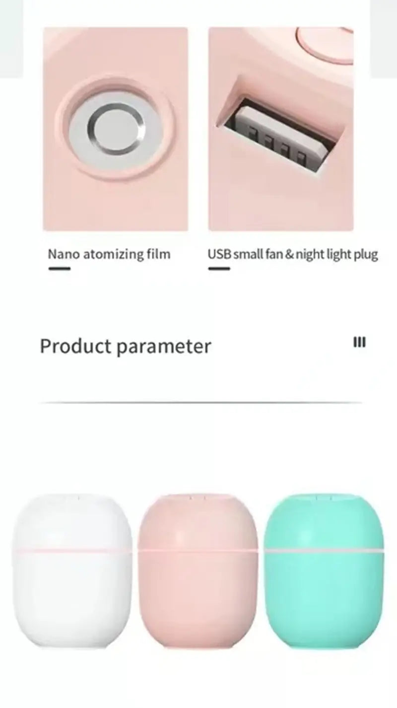 Portable Mini USB Humidifier for Desk and Travel