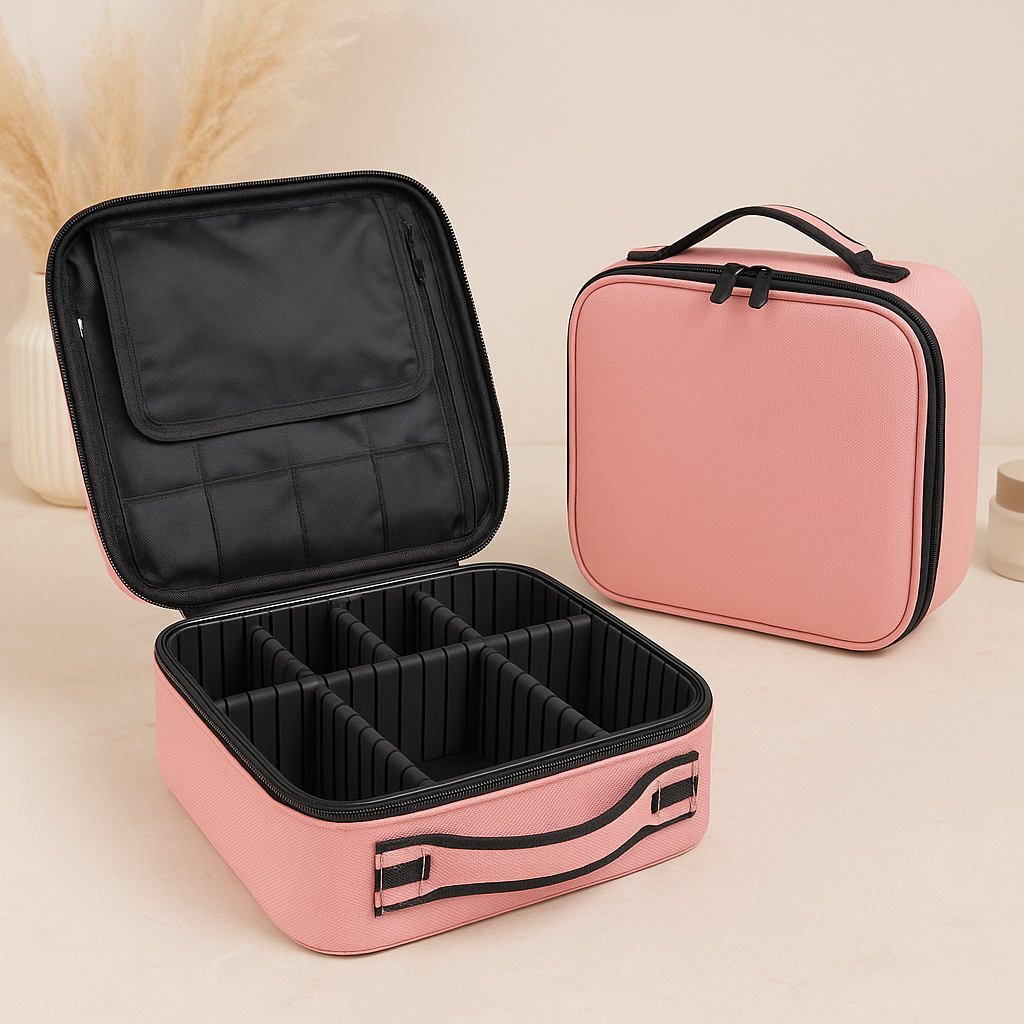 Portable Partition Makeup Bag