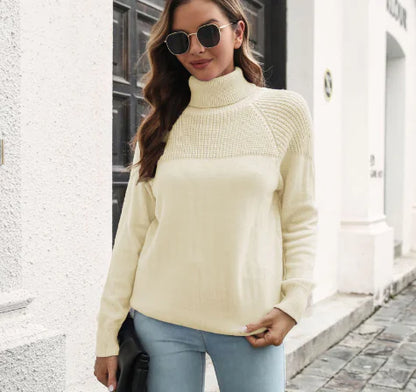 Autumn Winter Casual Solid Color Crew Neck Sweater